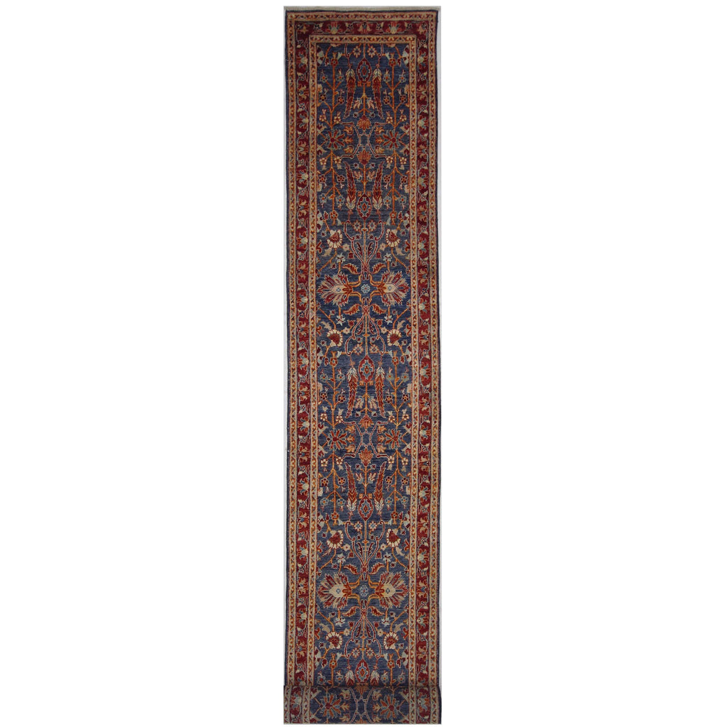 ARYANA ARYAN NAVY / RED 2'4" X 17'11"