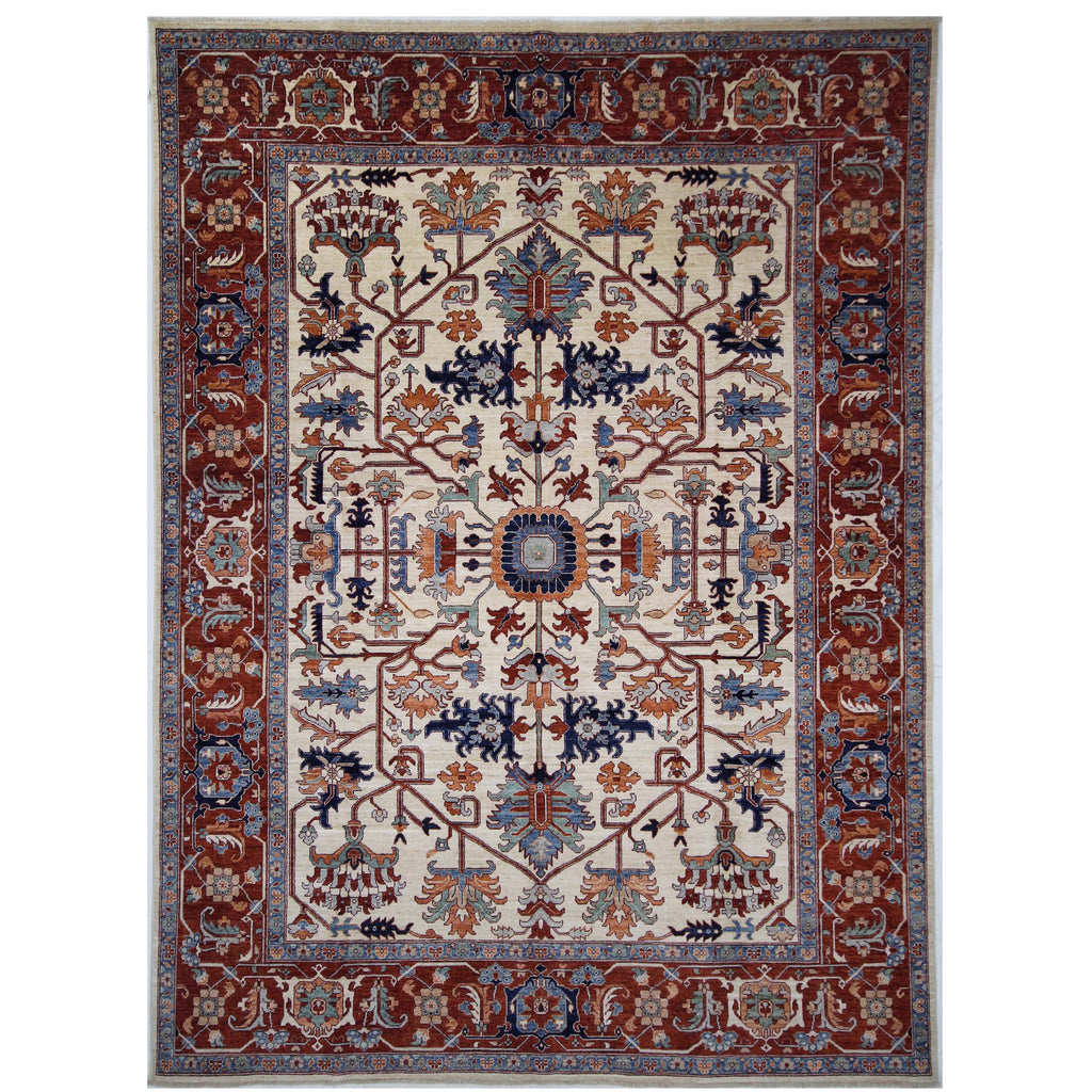 ARYANA ARYAN IVORY / RED 8'10" X 12'