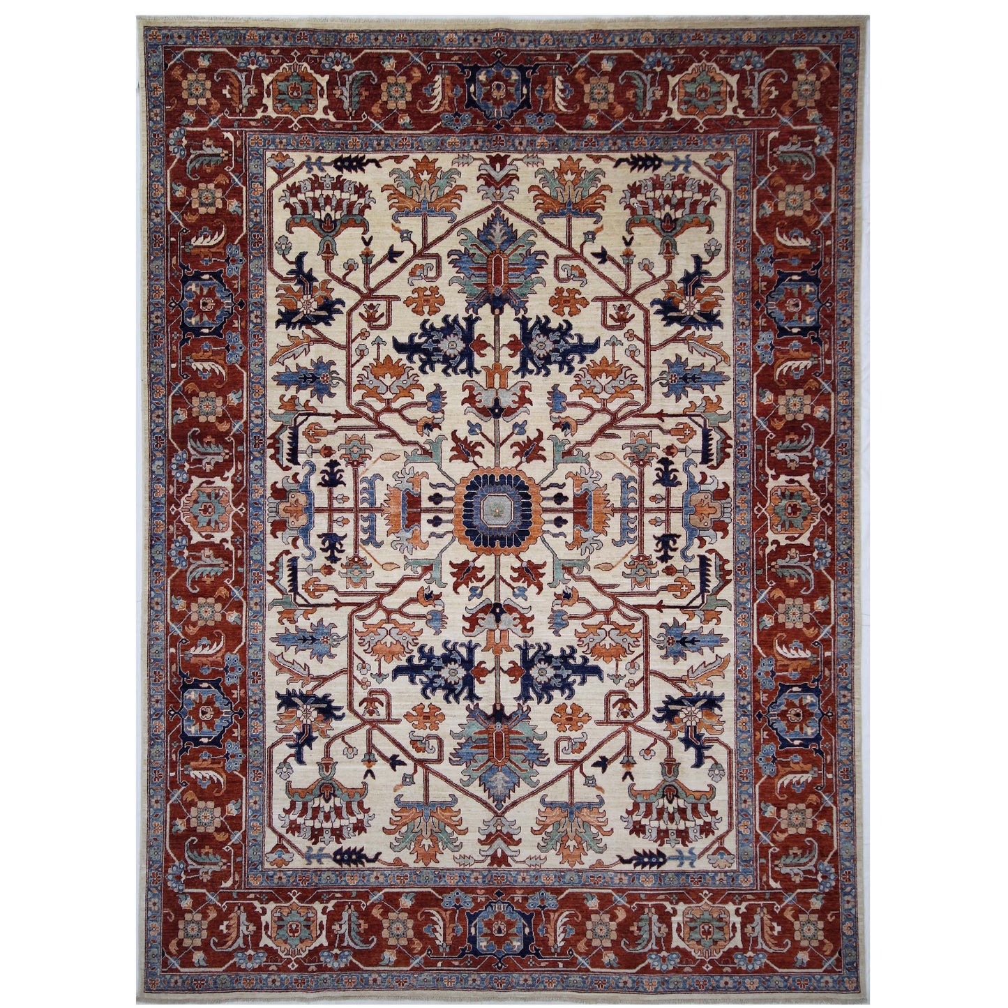 ARYANA ARYAN IVORY / RED 8'10" X 12'