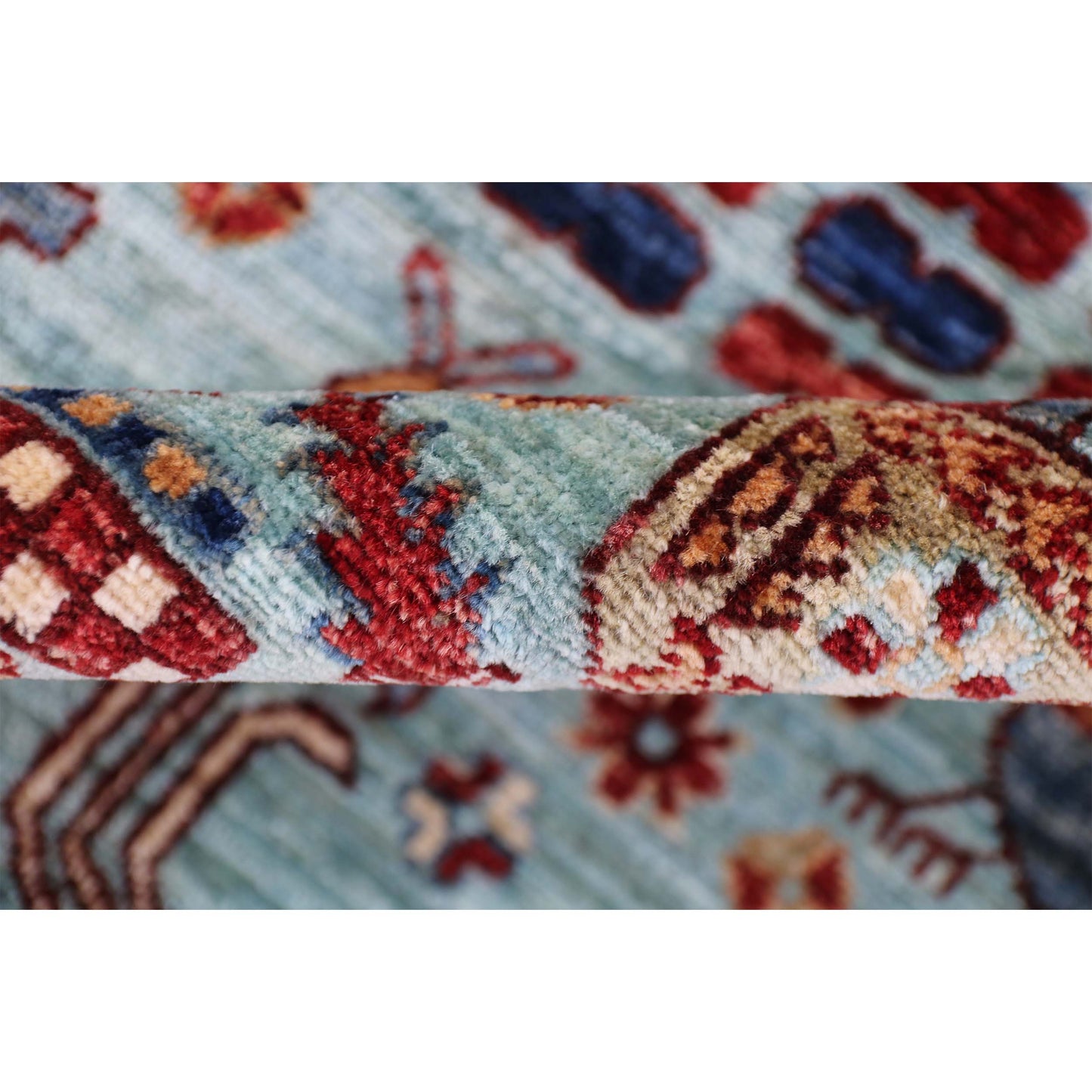 ARYANA TRIBA LIGHT BLUE / RED 4' X 9'9"