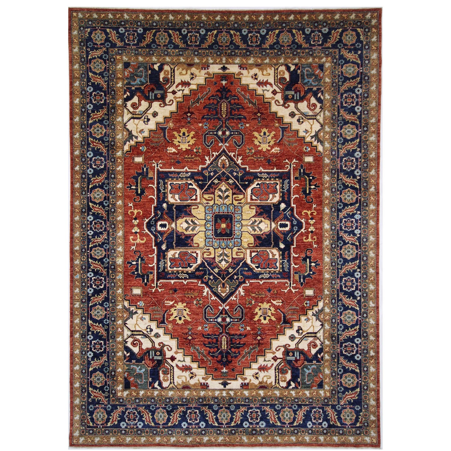 ARYANA HERIZ RED / NAVY 9'9" X 13'7"