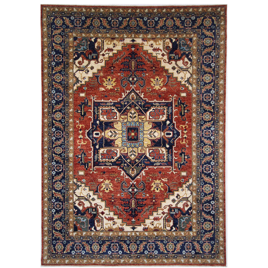 ARYANA HERIZ RED / NAVY 9'9" X 13'7"