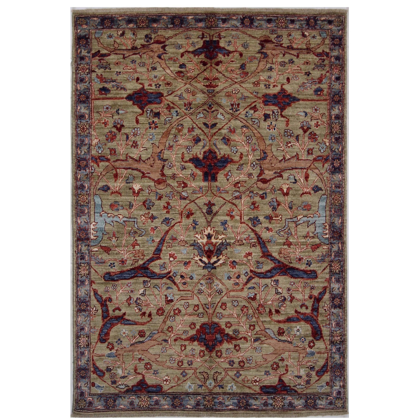 ARYANA ARYAN GREEN / BLUE 4'1" X 6'1"