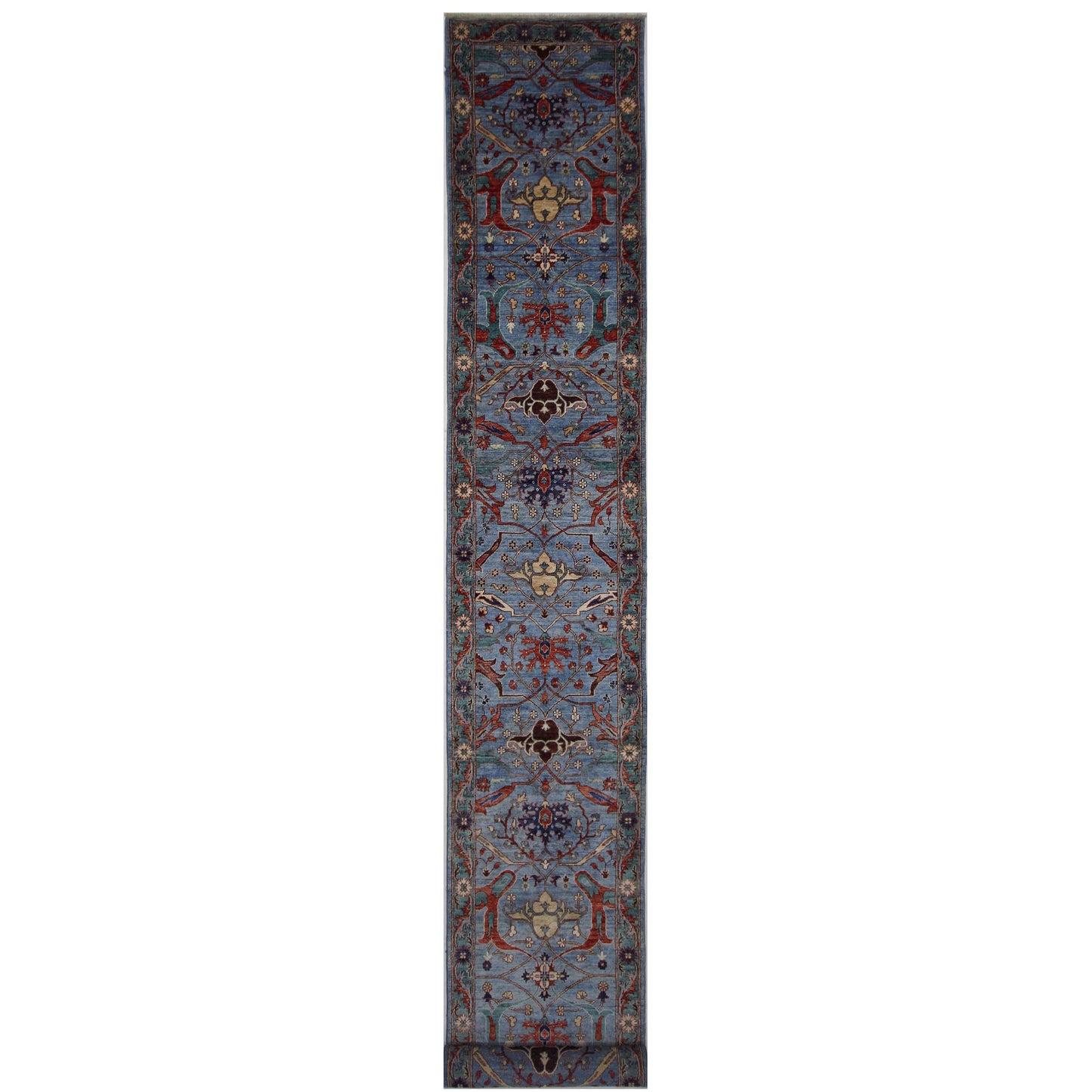 ARYANA BIJAR LIGHT BLUE / GREEN 3' X 21'8"