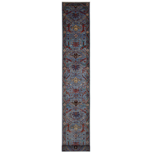 ARYANA BIJAR LIGHT BLUE / GREEN 3' X 21'8"