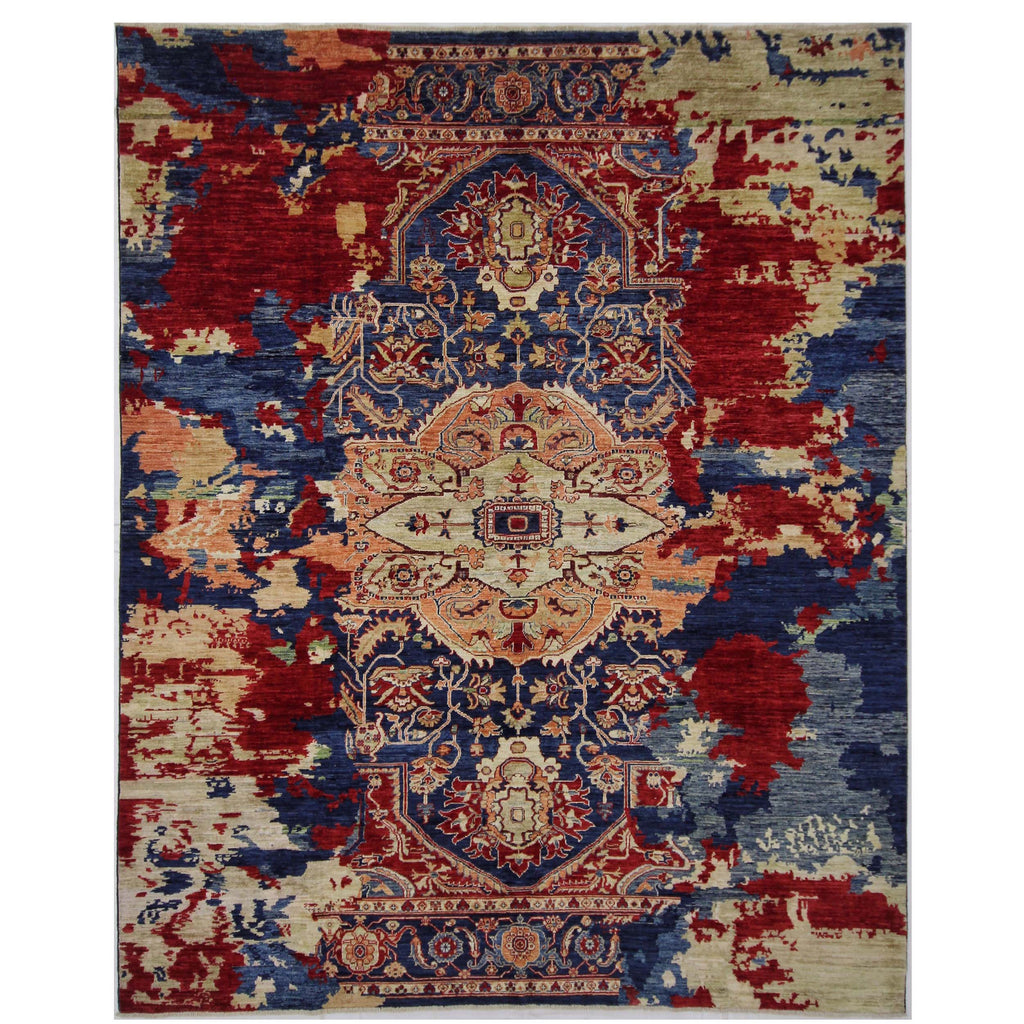 ARYANA PERAB LIGHT GREEN / RED 8' X 9'10"