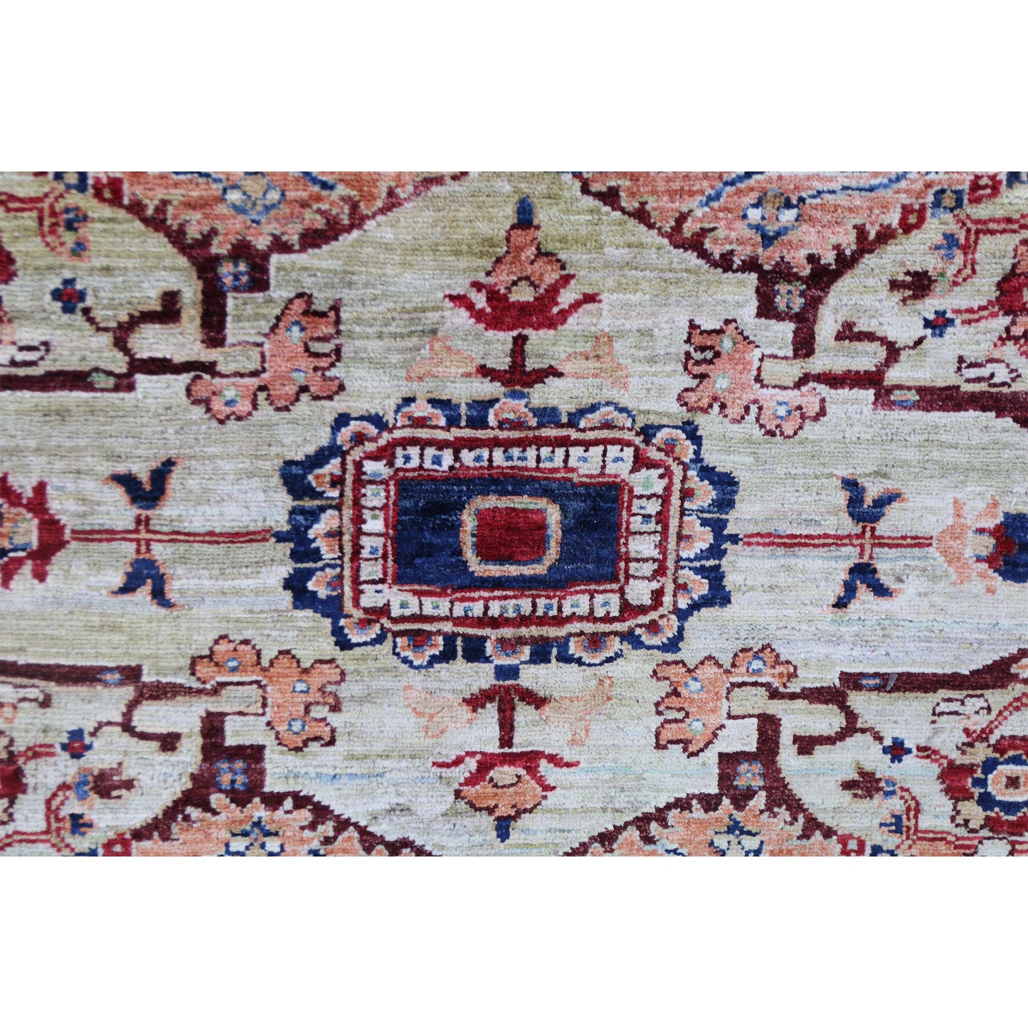 ARYANA PERAB LIGHT GREEN / RED 8' X 9'10"