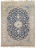 ANTIQUE PERSIAN FINE NAIM NAVY / IVORY