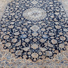 ANTIQUE PERSIAN FINE NAIM NAVY / IVORY