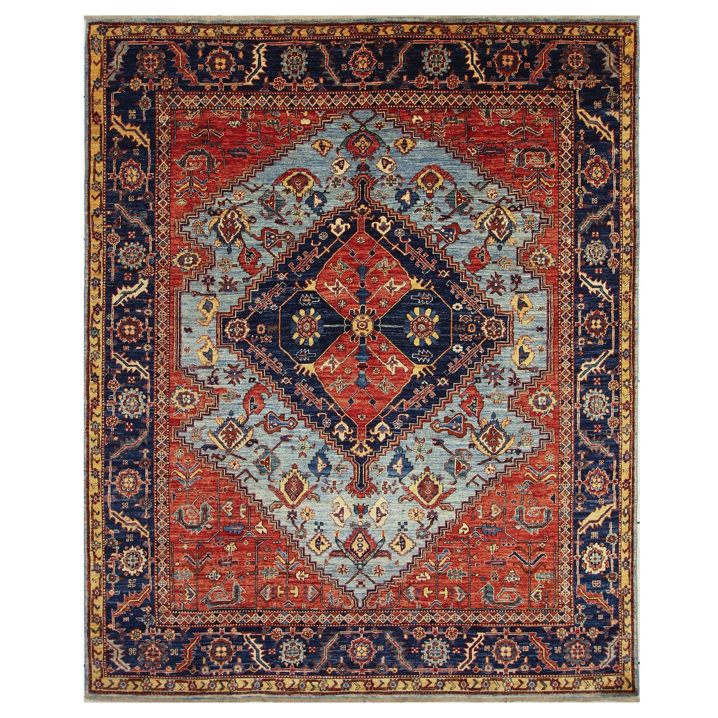 ARYANA ARYAN BLUE / RED 7'10" X 9'7"