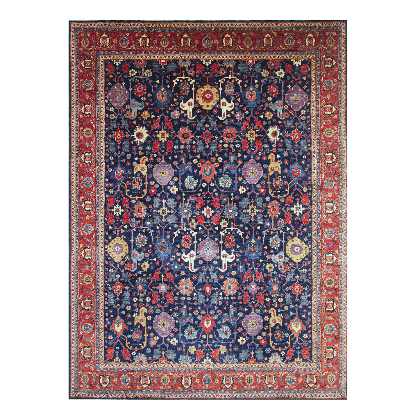 ARYANA ARYAN BLUE / RED 9'6" X 13'9"