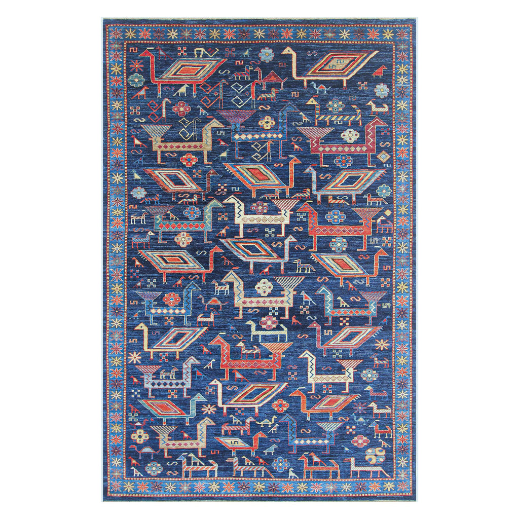 ARYANA ARYAN BLUE / MULTI 5'9" X 9'
