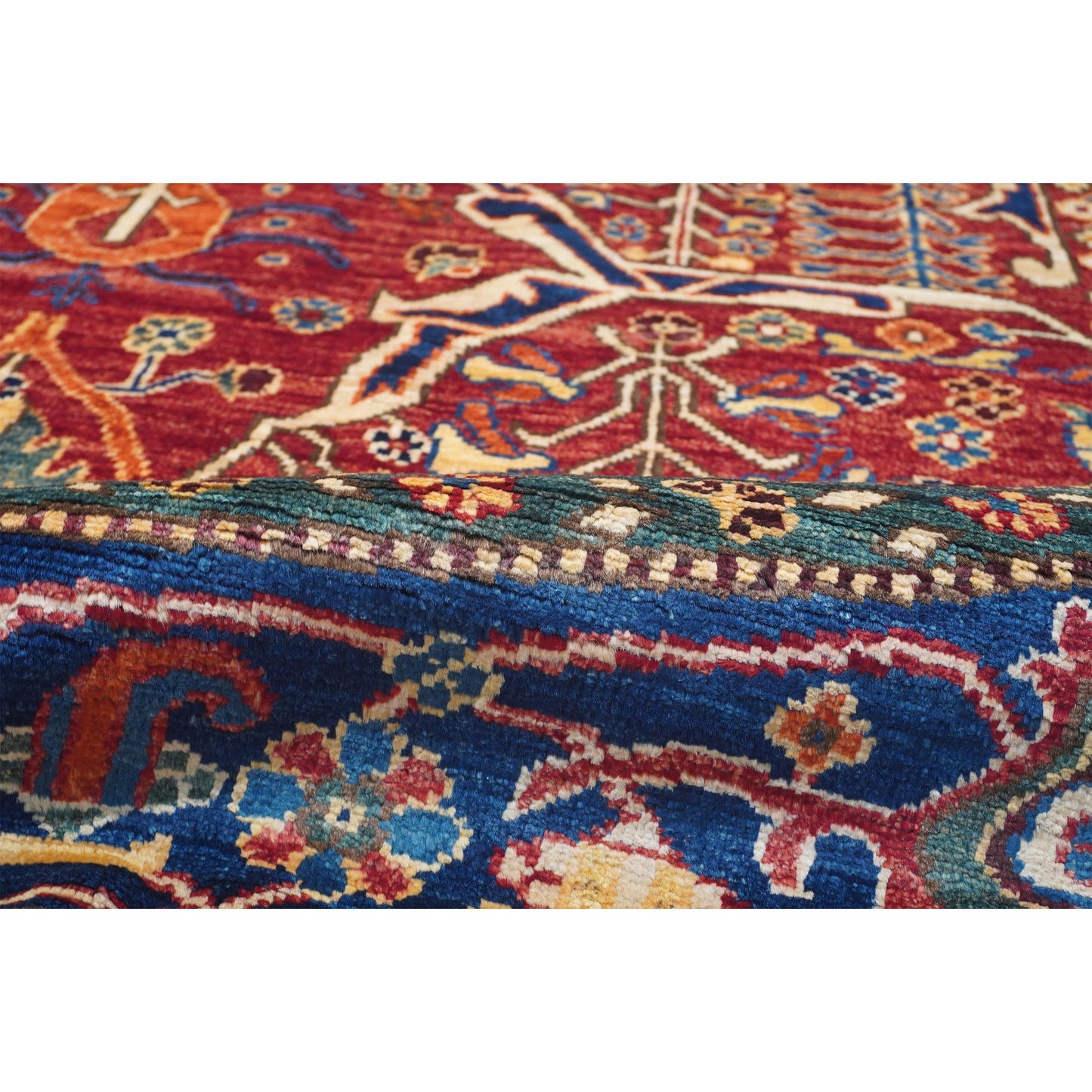 ARYANA SAMAR RED / BLUE 9'6" X 9'9"