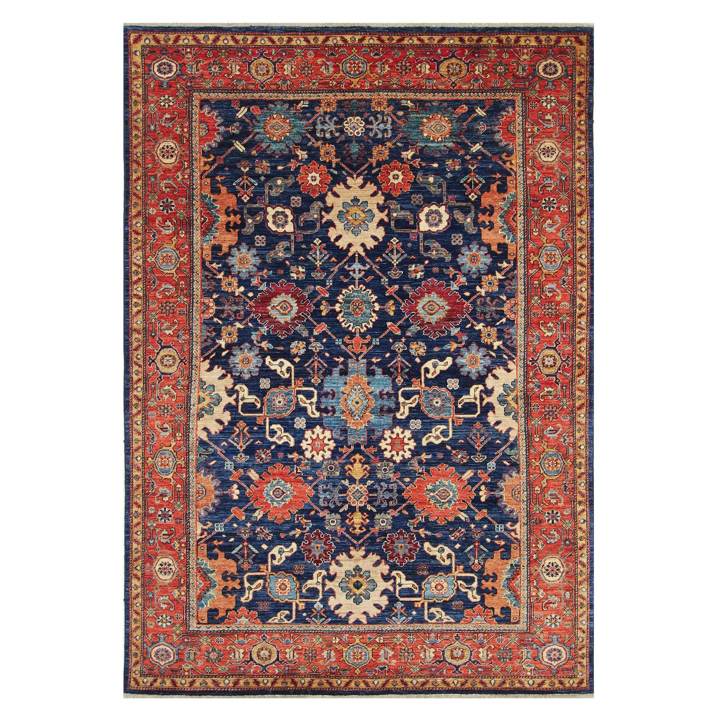 ARYANA ARYAN BLUE / RED 5'10" X 8'5"