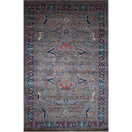 ARYANA SAMAR GREY / BLUE 5'11" X 9'3"