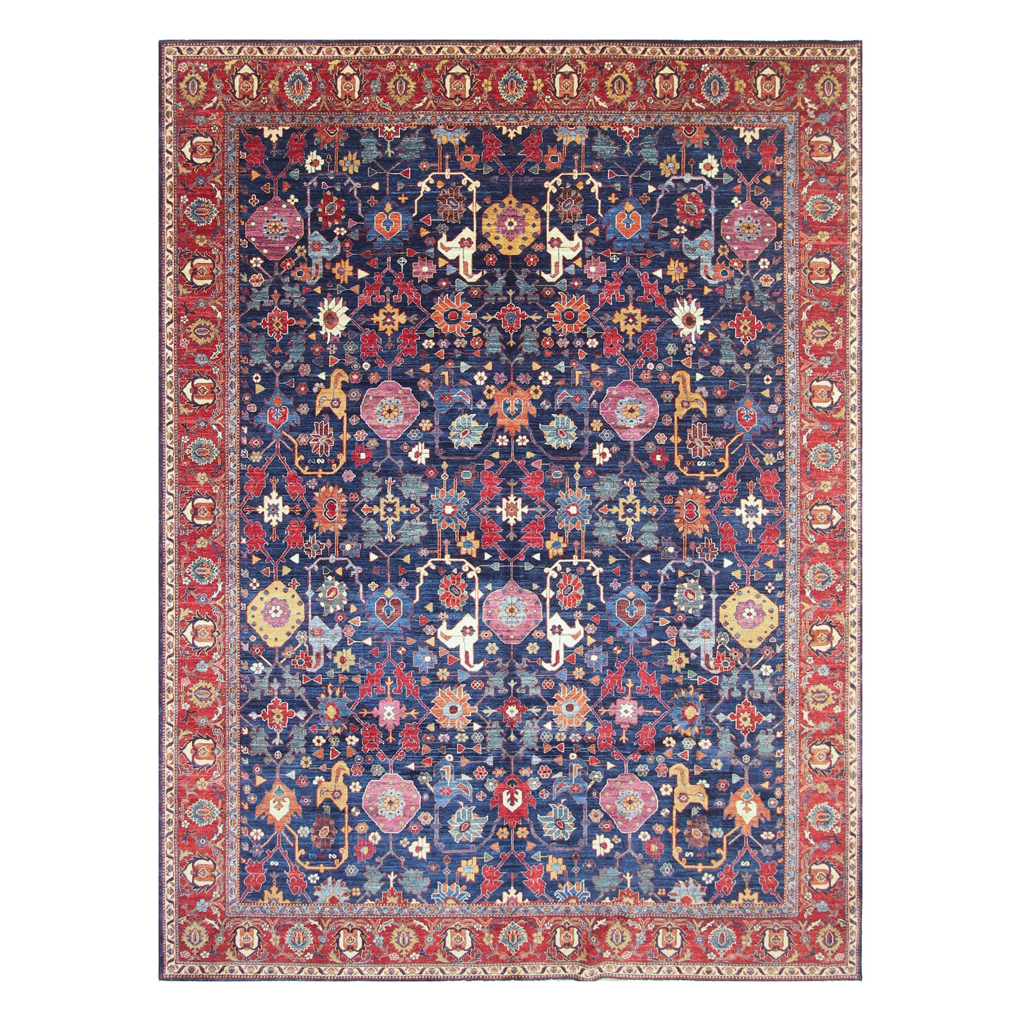 ARYANA ARYAN BLUE / RED 9' X 12'1"