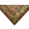 ANTIQUE PERSIAN FINE LAVAR KIRMAN GREEN 9'6" X 15'7"