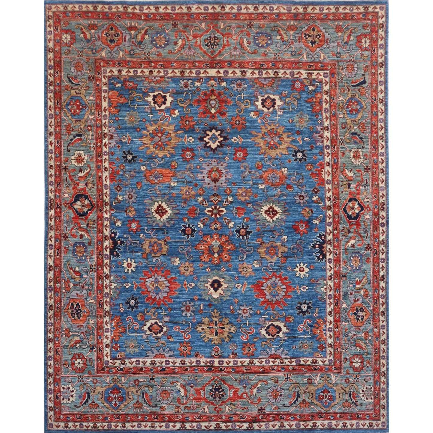 ARYANA ARYAN LIGHT BLUE / GREEN 8'1" X 9'7"