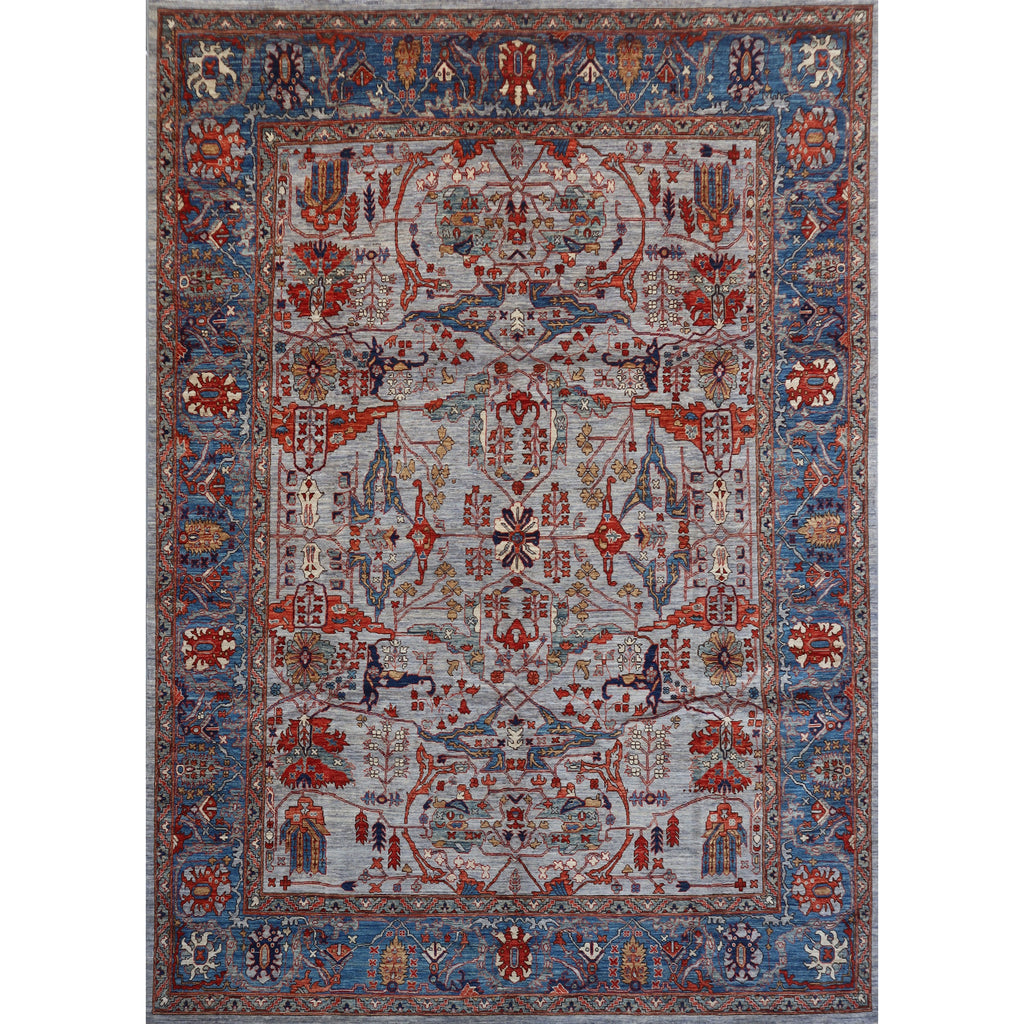 ARYANA ARYAN GREY / LIGHT BLUE 9' X 11'9"