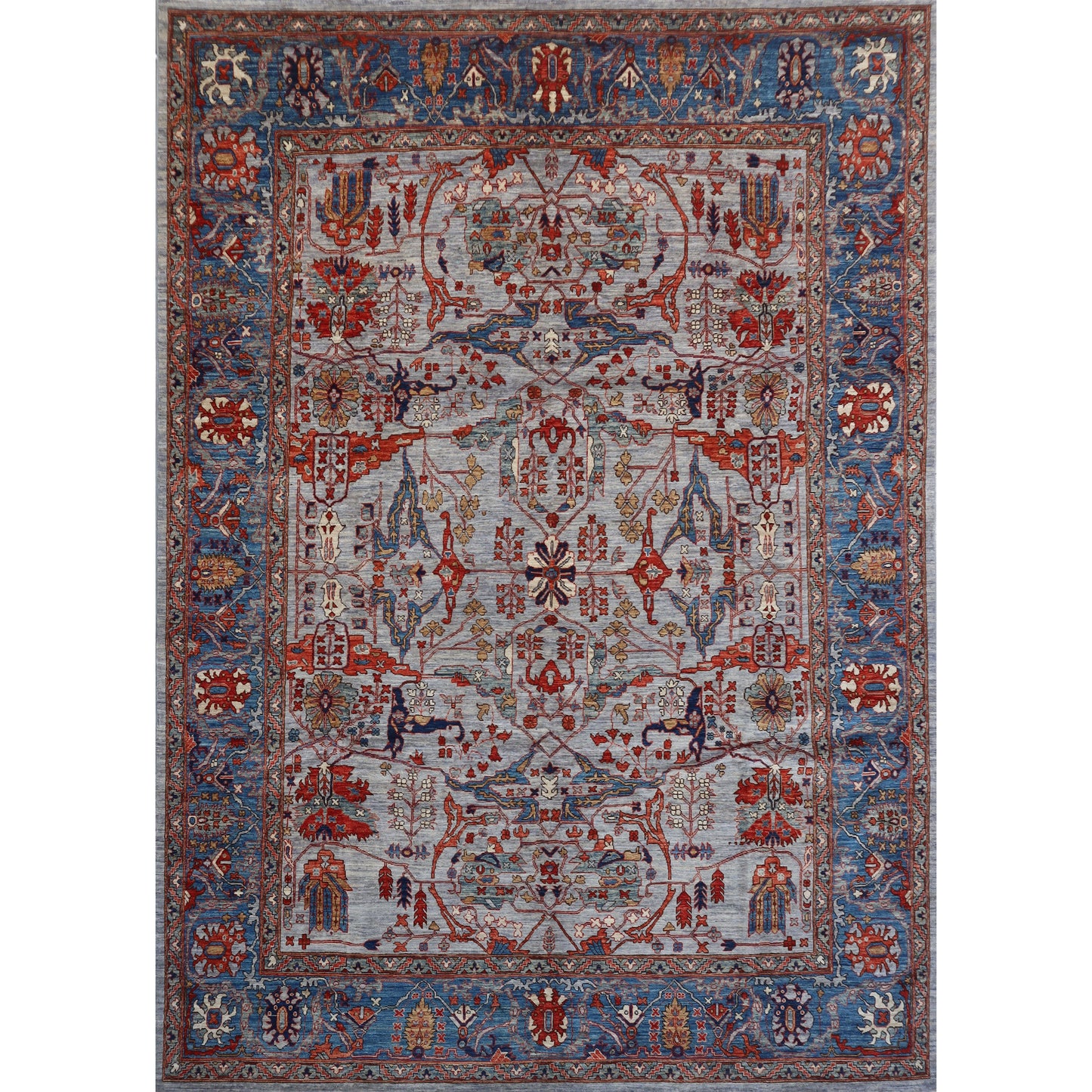 ARYANA ARYAN GREY / LIGHT BLUE 9' X 11'9"