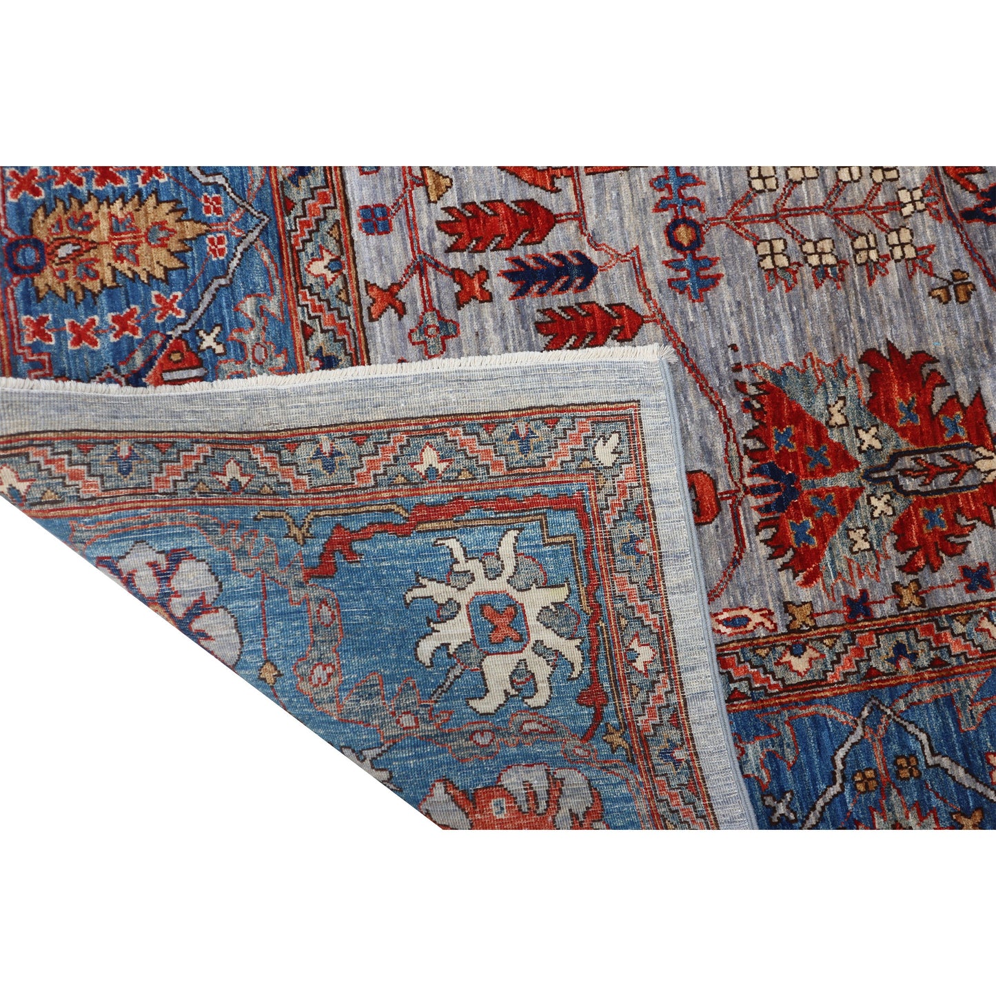 ARYANA ARYAN GREY / LIGHT BLUE 9' X 11'9"