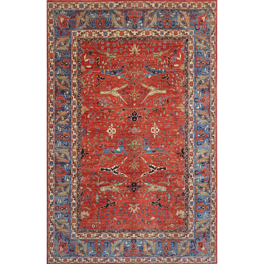 ARYANA ARYAN RUST / LIGHT BLUE 10' X 14'1"