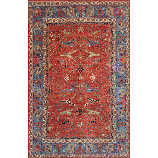 ARYANA ARYAN RUST / LIGHT BLUE 10' X 14'1"
