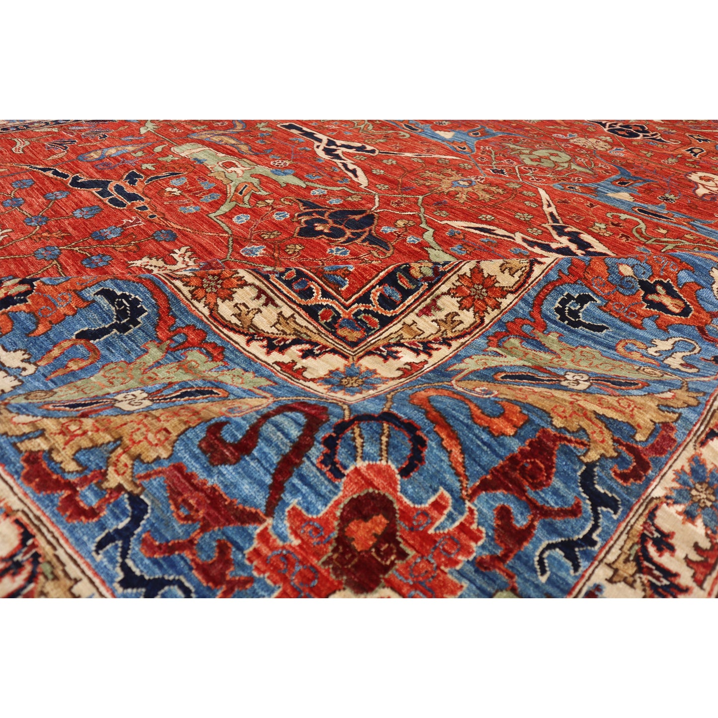 ARYANA ARYAN RUST / LIGHT BLUE 10' X 14'1"