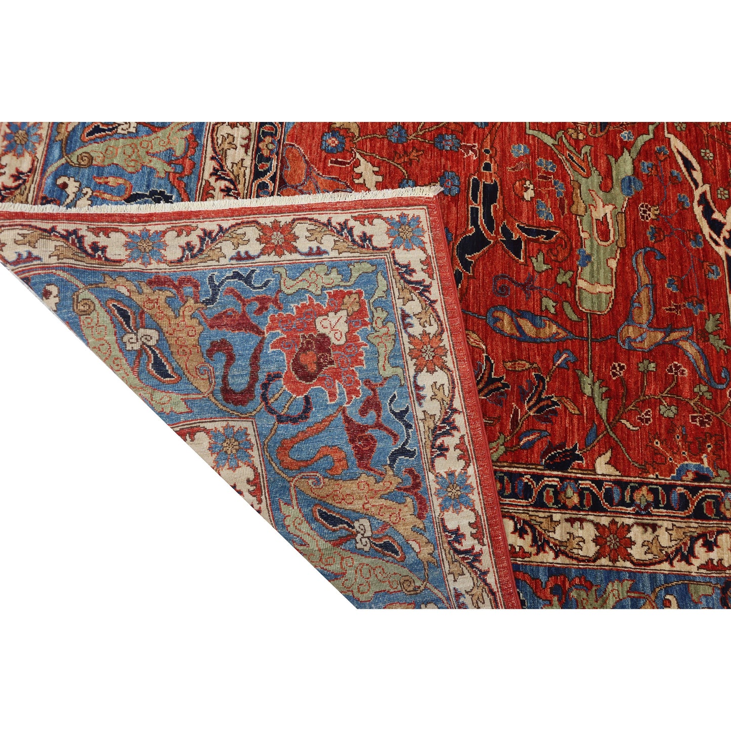 ARYANA ARYAN RUST / LIGHT BLUE 10' X 14'1"