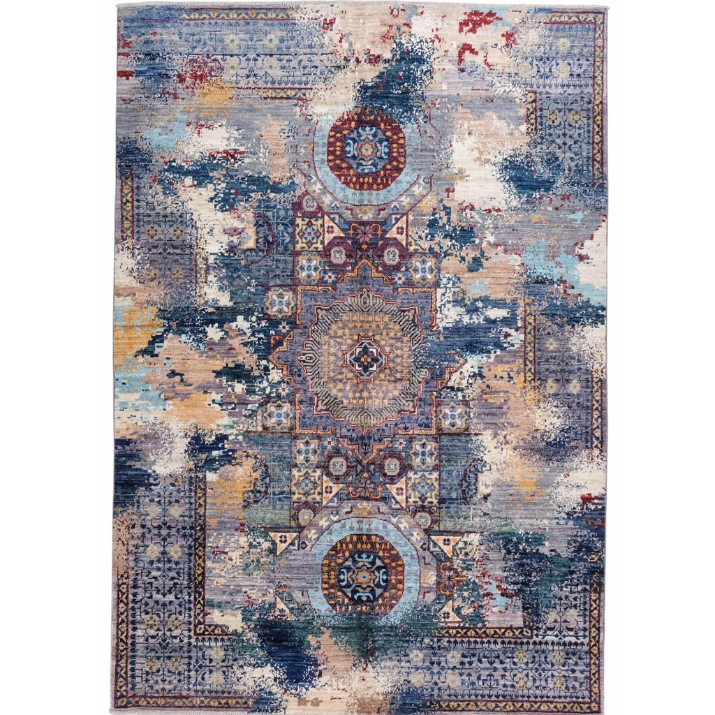 ARYANA ARYAN LIGHT BLUE / NAVY 4'11" X 6'11"