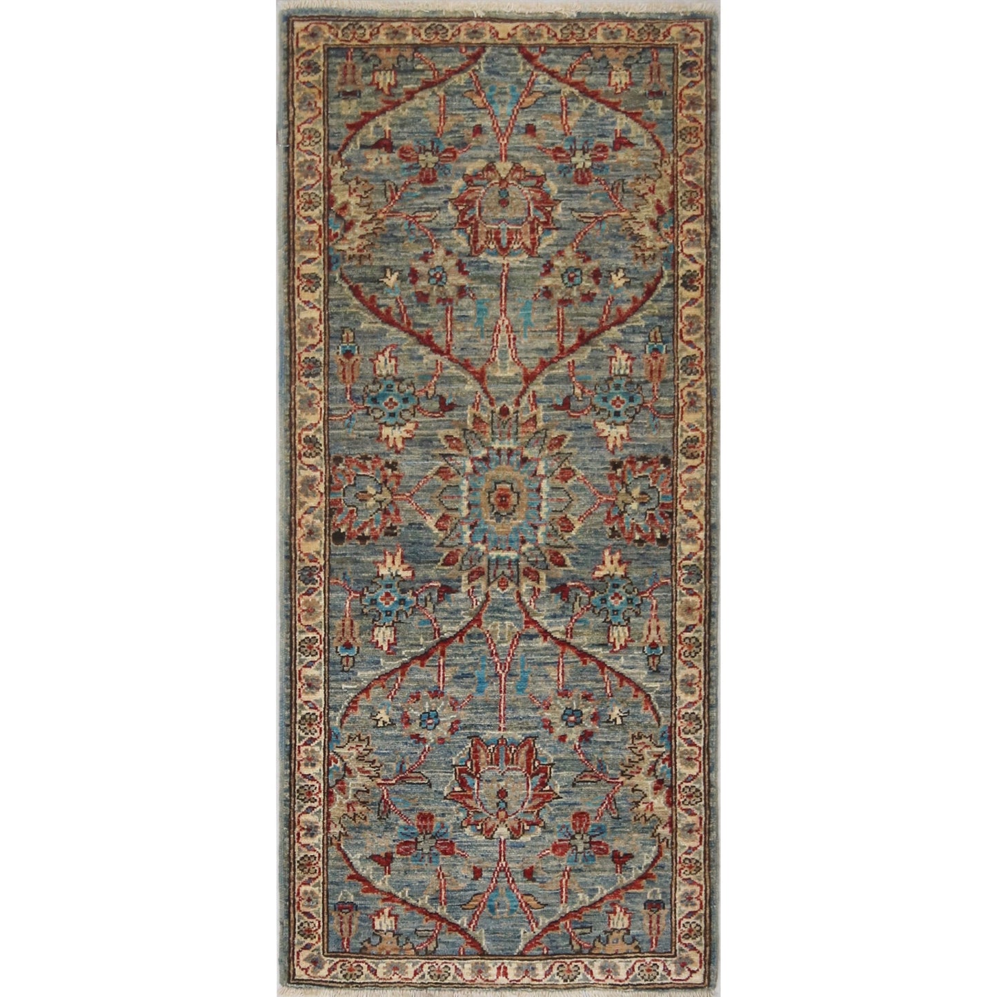ARYANA ARYAN LIGHT GREEN / IVORY 2'1" X 4'9"