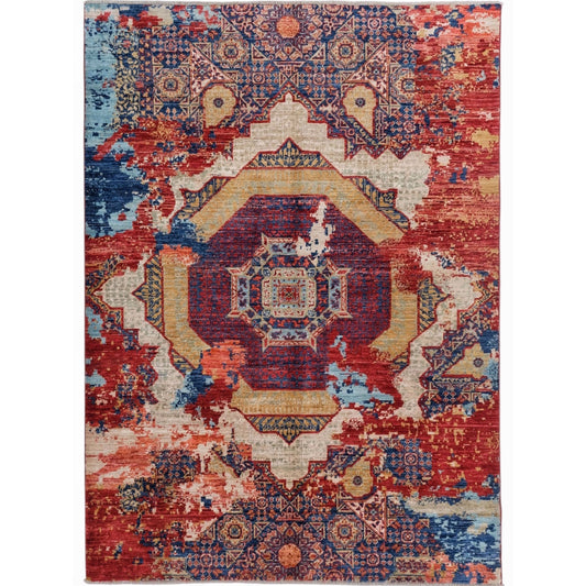 ARYANA ARYAN NAVY / RED 5' X 6'9"