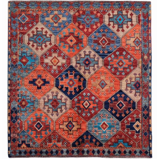 ARYANA ARYAN IVORY / RED 4'11" X 5'2"