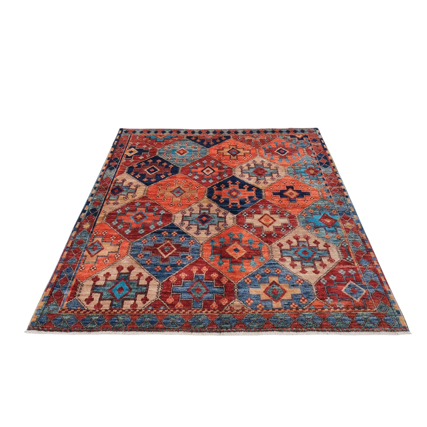 ARYANA ARYAN IVORY / RED 4'11" X 5'2"