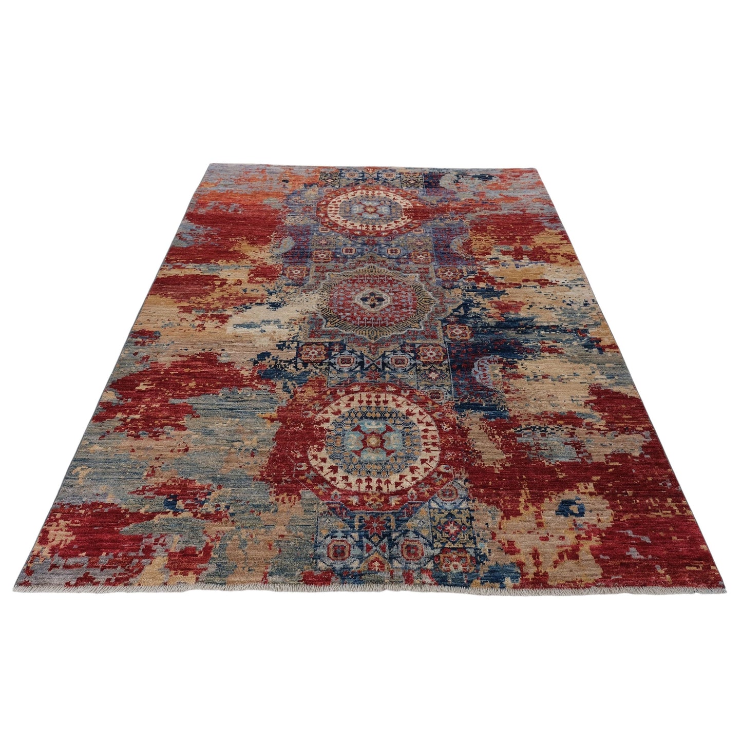ARYANA ARYAN NAVY / RED 4'11" X 6'9"