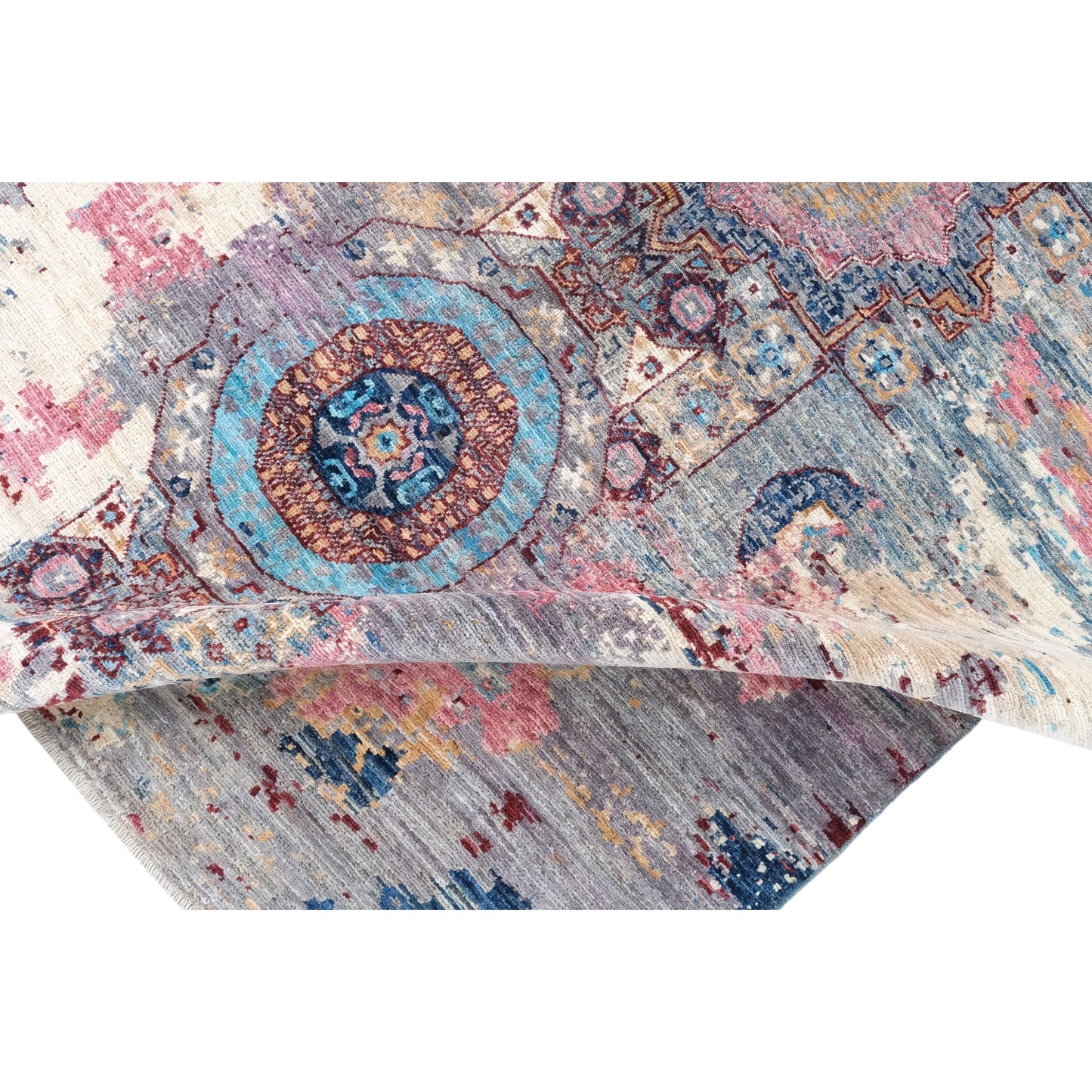 ARYANA ARYAN LIGHT BLUE / PINK 4'11" X 7'
