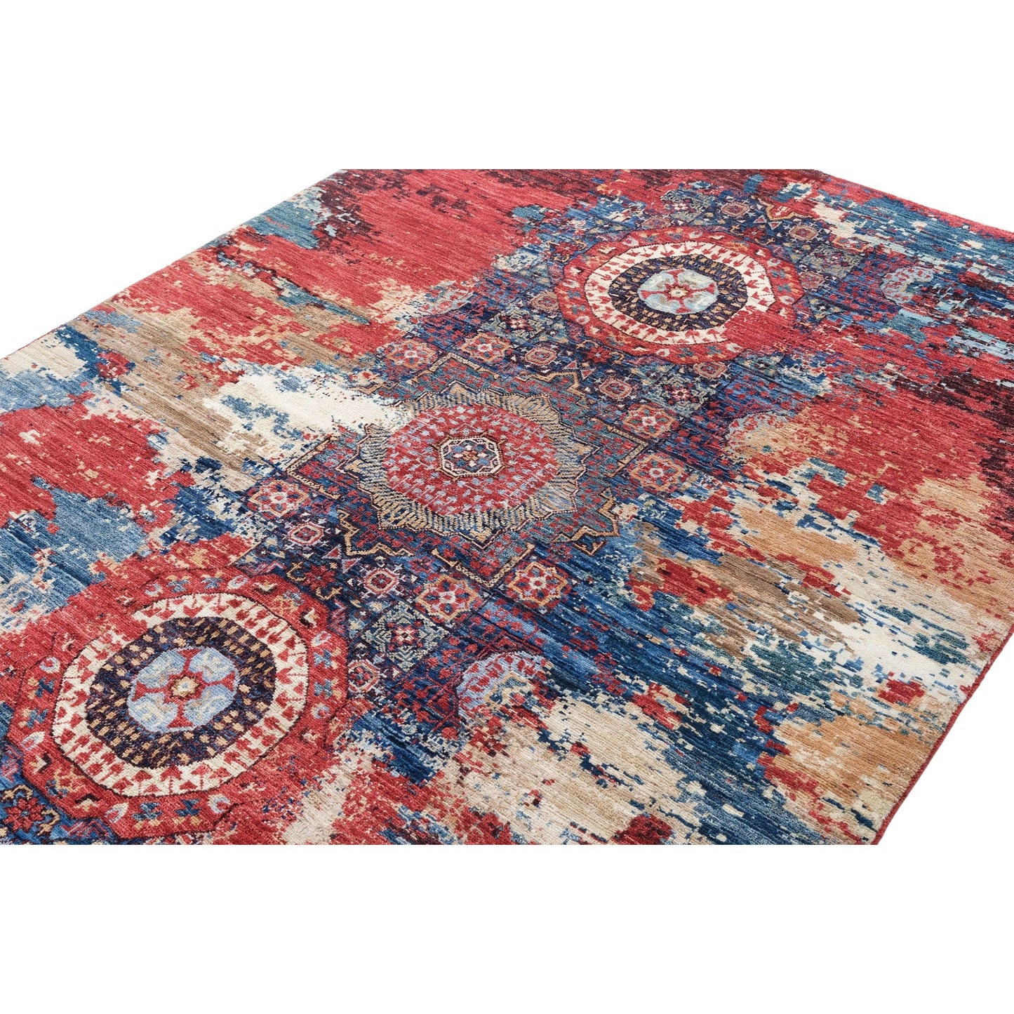 ARYANA ARYAN NAVY / RED 5' X 6'11"