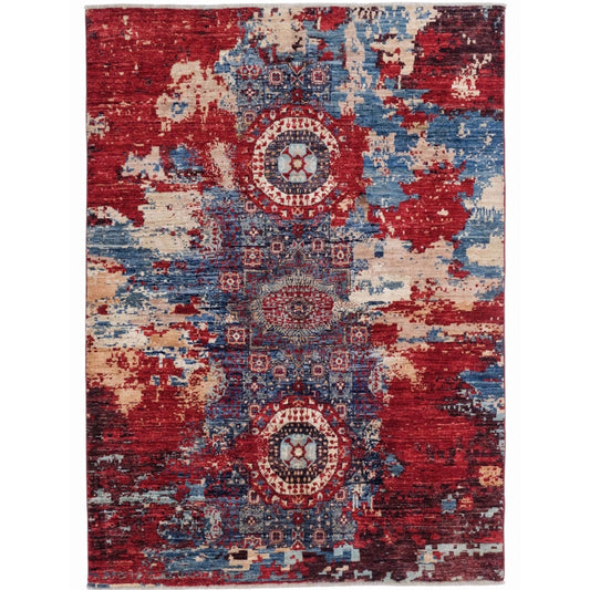 ARYANA ARYAN NAVY / RED 4'11" X 6'6"