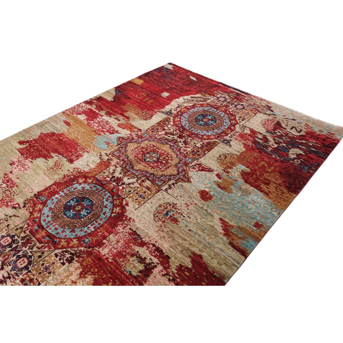 ARYANA ARYAN IVORY / RED 4'11" X 6'10"