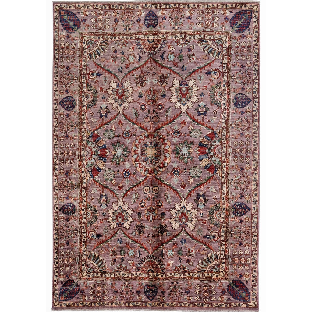 ARYANA ARYAN PURPLE / RED 4'9" X 6'11"