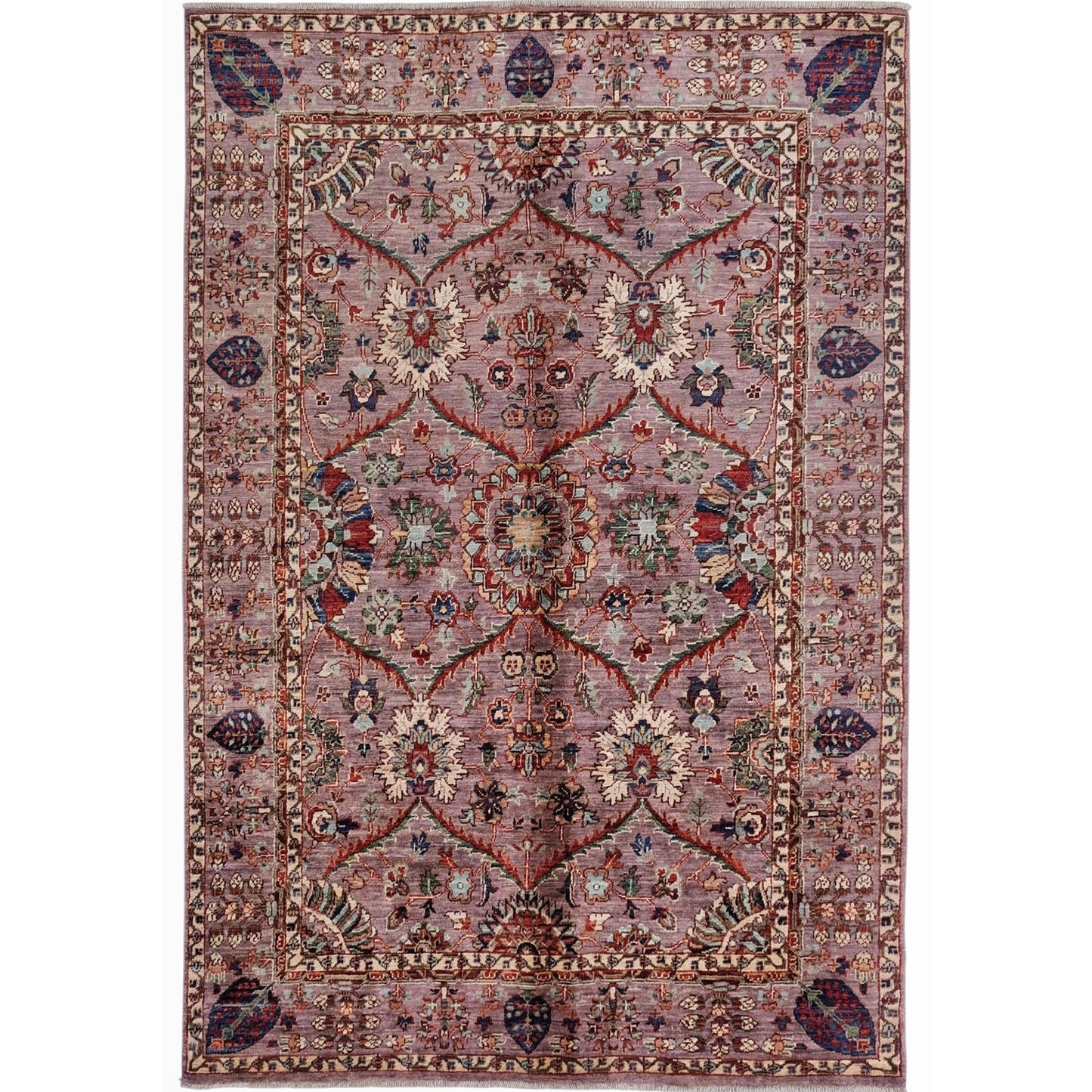 ARYANA ARYAN PURPLE / RED 4'9" X 6'11"