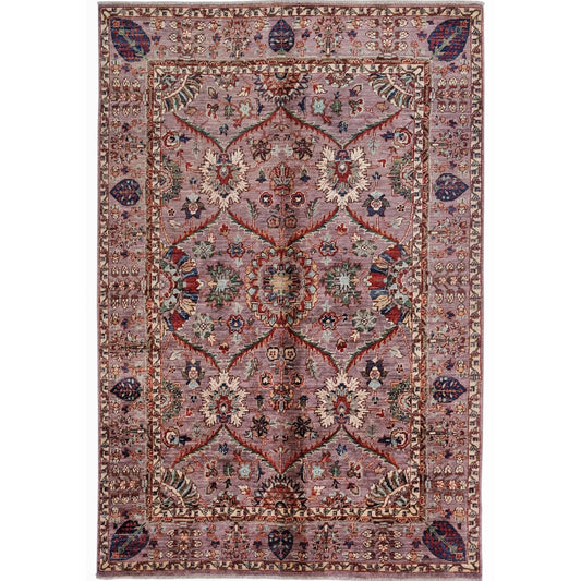 ARYANA ARYAN PURPLE / RED 4'9" X 6'11"
