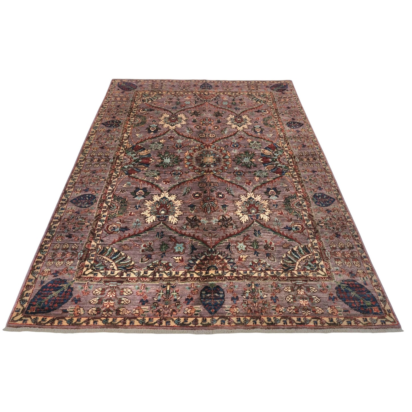 ARYANA ARYAN PURPLE / RED 4'9" X 6'11"