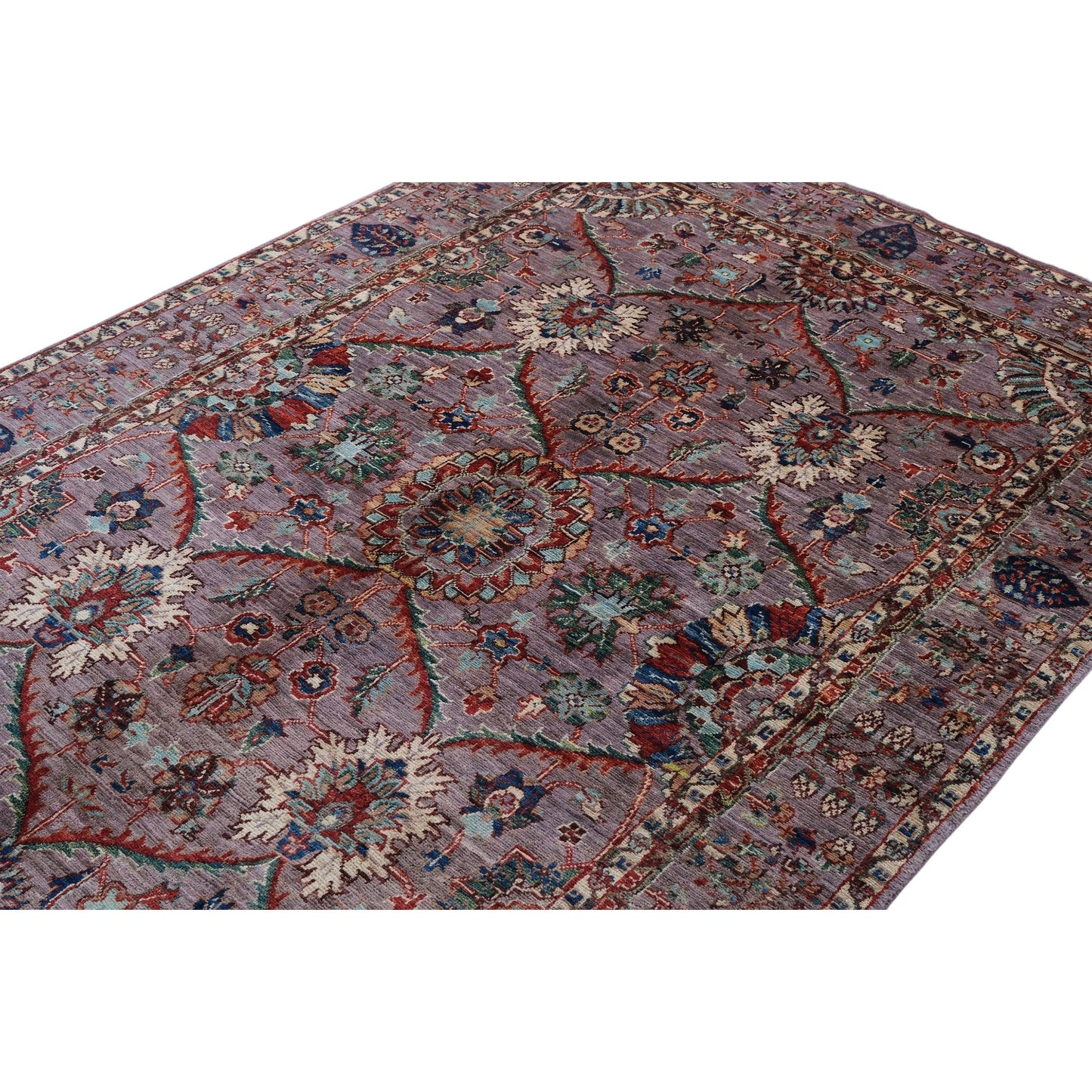 ARYANA ARYAN PURPLE / RED 4'9" X 6'11"