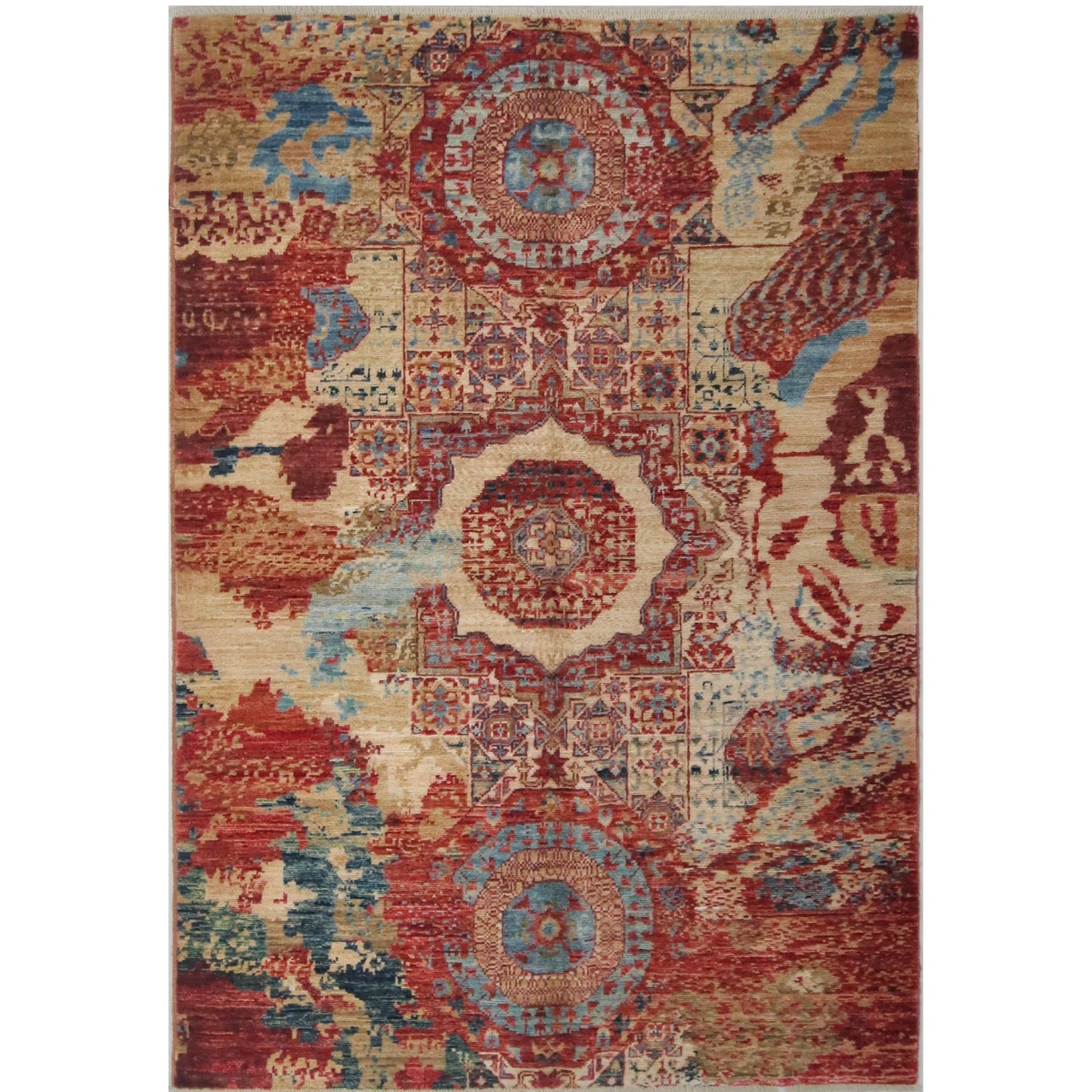 ARYANA ARYAN IVORY / RED 3'11" X 5'9"