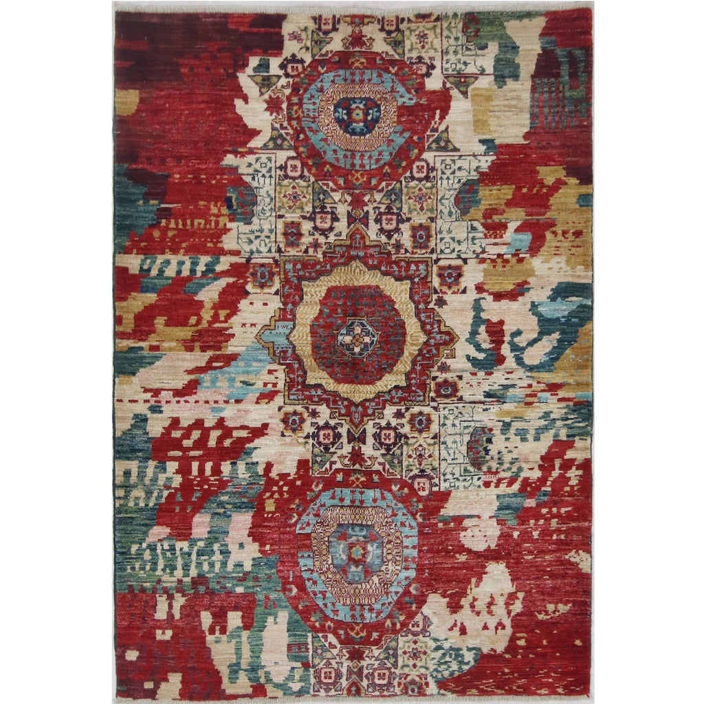 ARYANA ARYAN IVORY / RED 3'11" X 5'9"