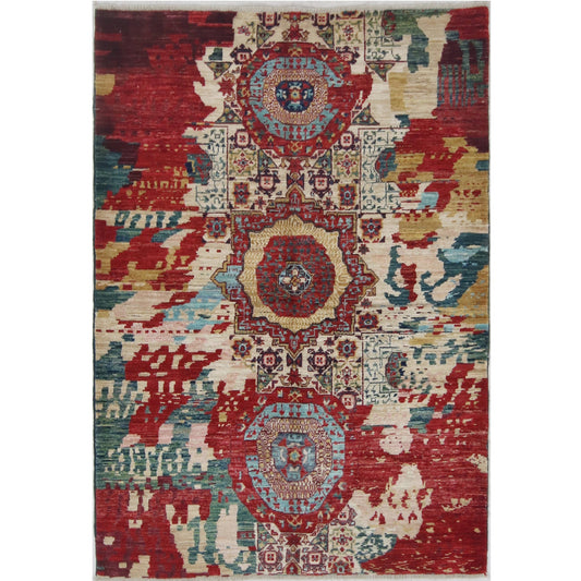 ARYANA ARYAN IVORY / RED 3'11" X 5'9"