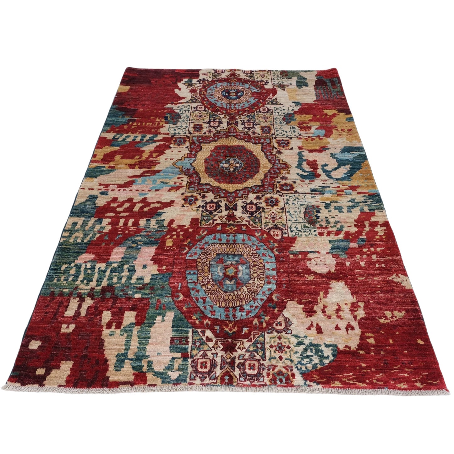ARYANA ARYAN IVORY / RED 3'11" X 5'9"