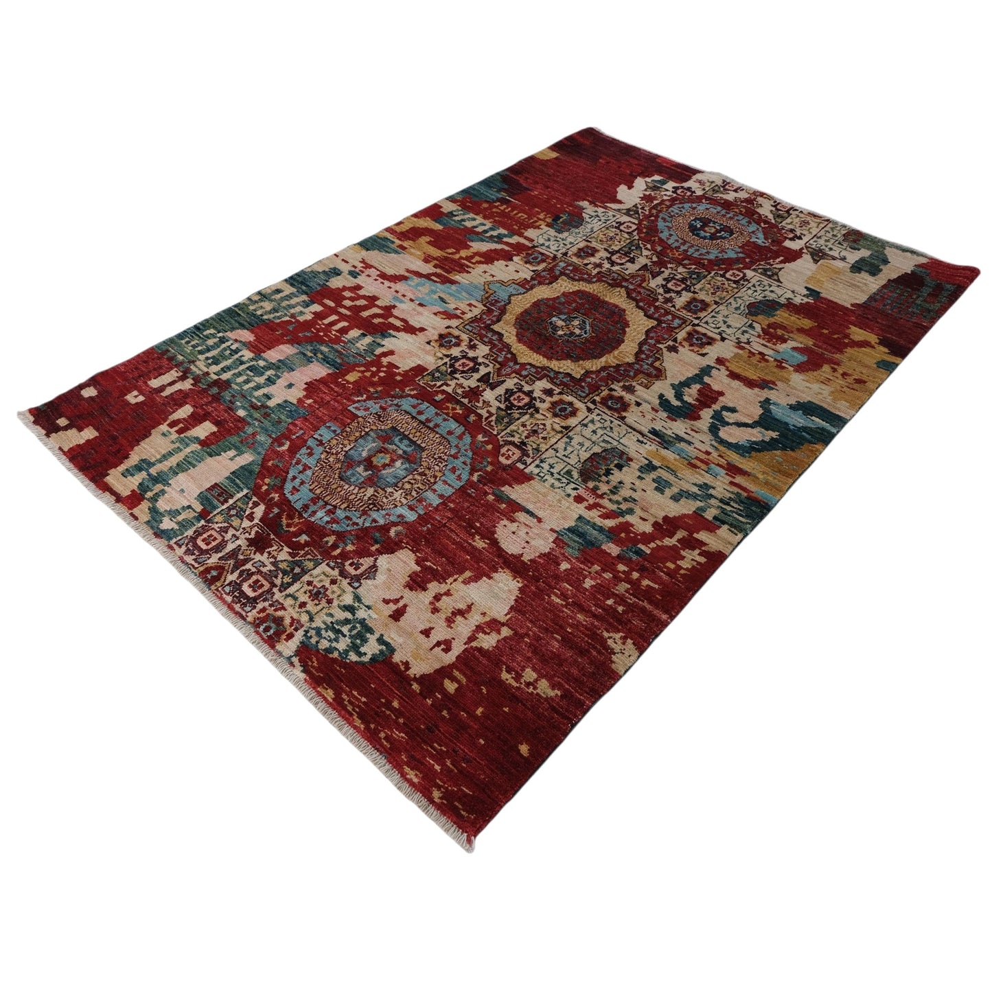 ARYANA ARYAN IVORY / RED 3'11" X 5'9"