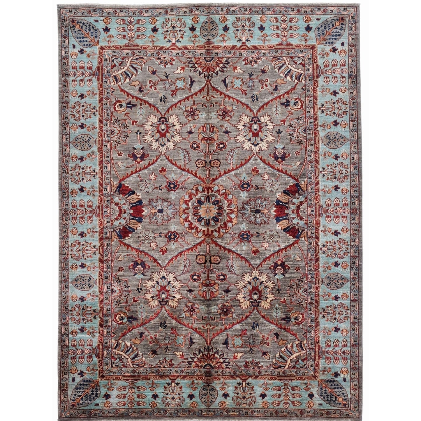 ARYANA ARYAN BROWN / LIGHT BLUE 5'1" X 6'11"